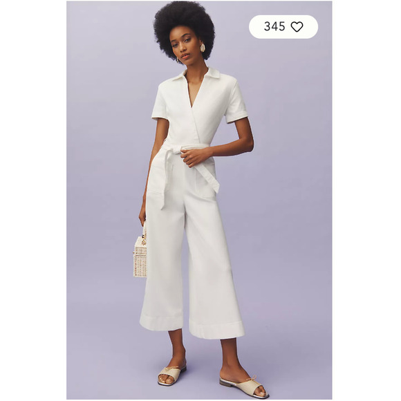 Anthropologie The Colette Wrap Jumpsuit by Maeve Denim Edition NEW